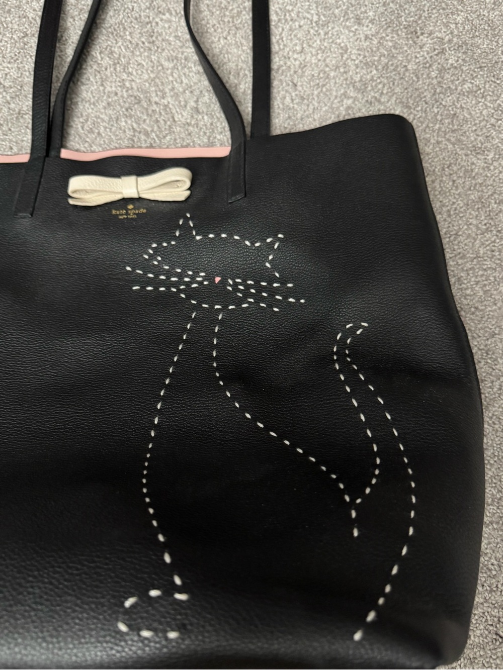 kate spade “On Purpose” Leather Cat Tote